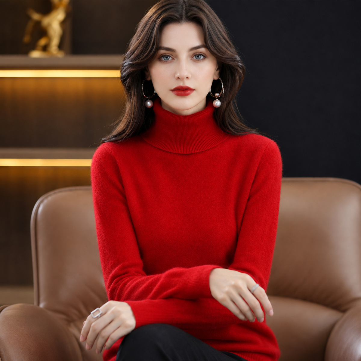 Roll-Neck Cashmere-Blend Jumper