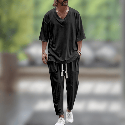 Men's Tracksuit | Oversized Long-Sleeve Cotton Set