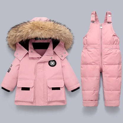 Kids' Winter Set | Padded Coat & Overall Snowsuit Set