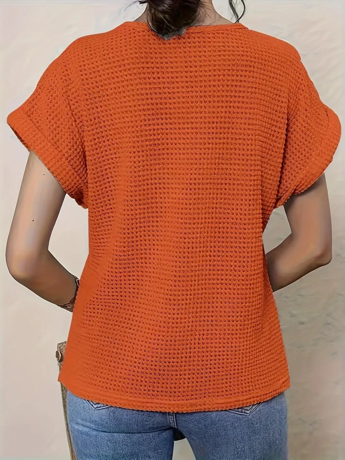 Lace Top | Knit Lace-Panel Blouse