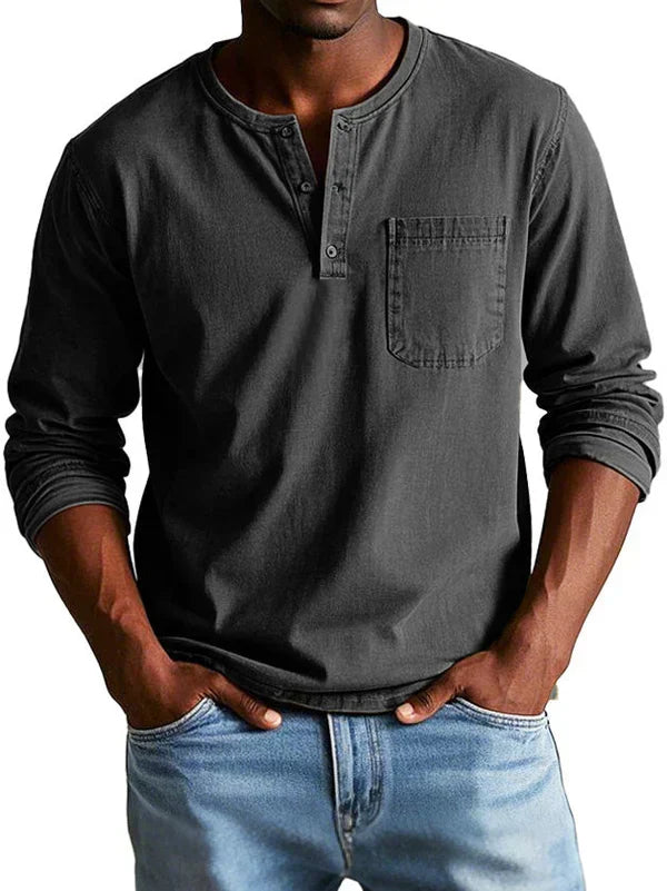 Henley Shirt | Long-Sleeve Casual Henley