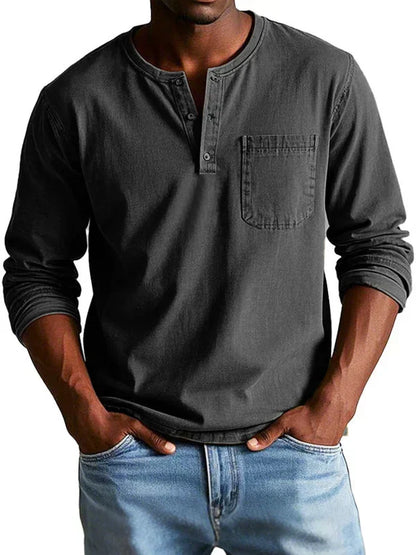 Henley Shirt | Long-Sleeve Casual Henley