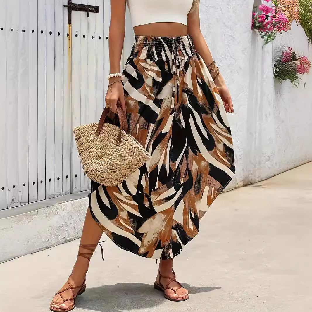 Women's Skirt | Printed A-Line Midi Skirt