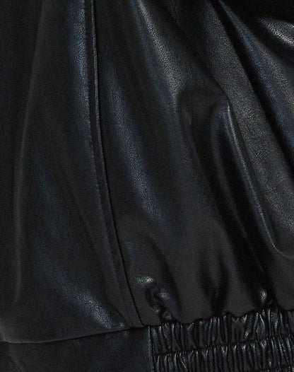 Faux Leather Jacket | Oversized PU Biker Jacket