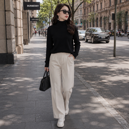 Roll-Neck Cashmere-Blend Jumper