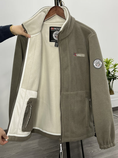 Warm High-Collar Outdoor Fleece Jacket