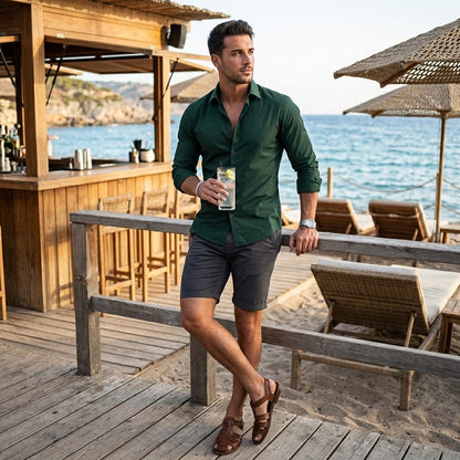 Shirt | Slim-Fit Long-Sleeve Button-Up Shirt