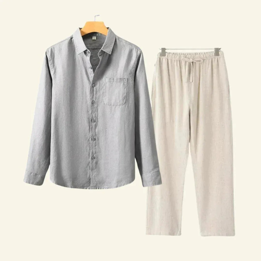 Men's Linen Set | Shirt & Trousers Two-Piece Co-ord