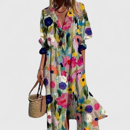 Boho Dress | Bold Print Relaxed Maxi Dress