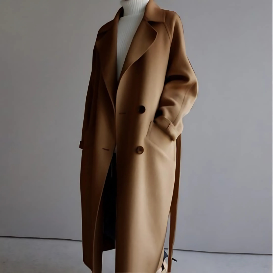 Women's classic wool-blend winter coat
