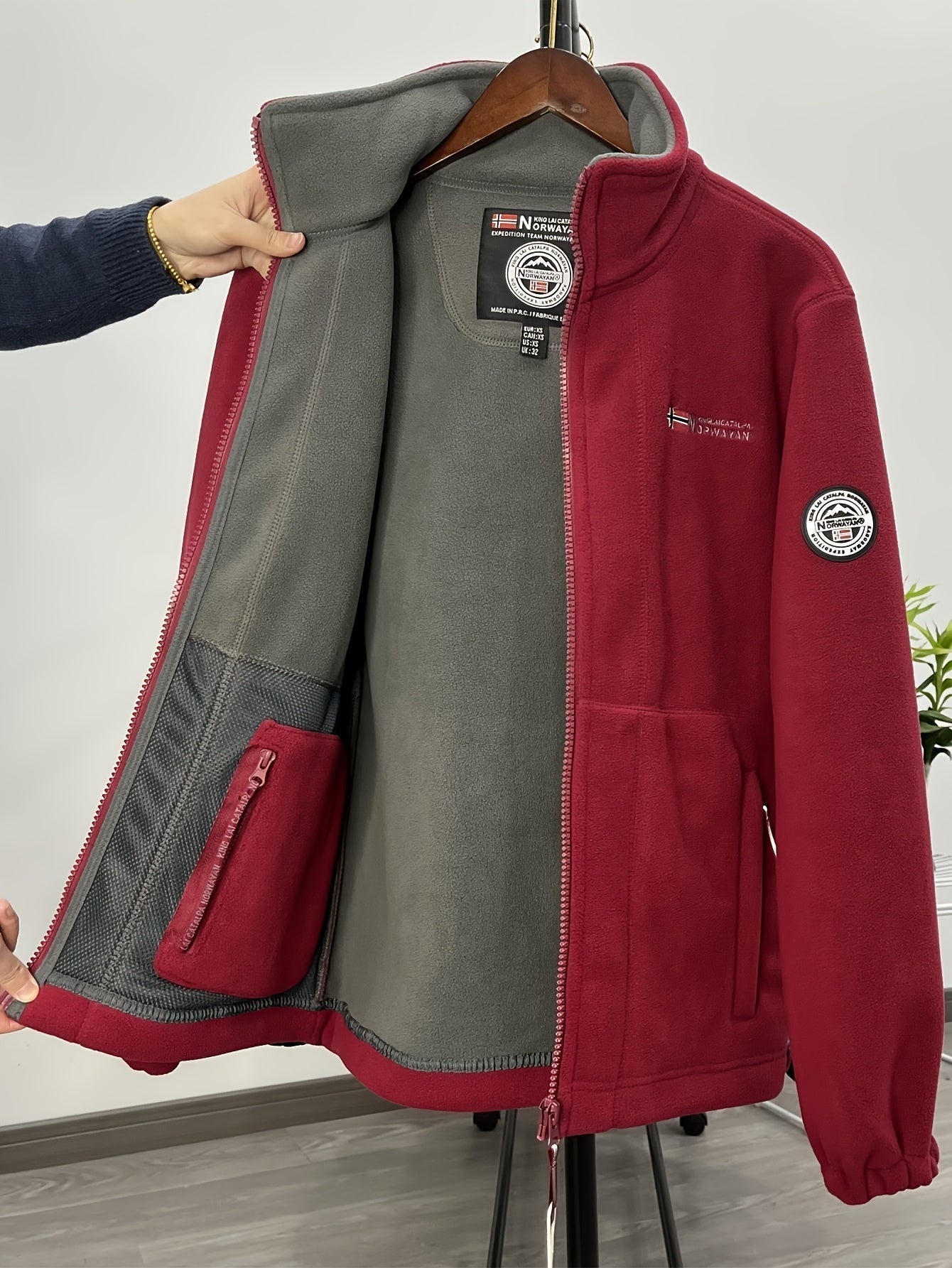 Warm High-Collar Outdoor Fleece Jacket
