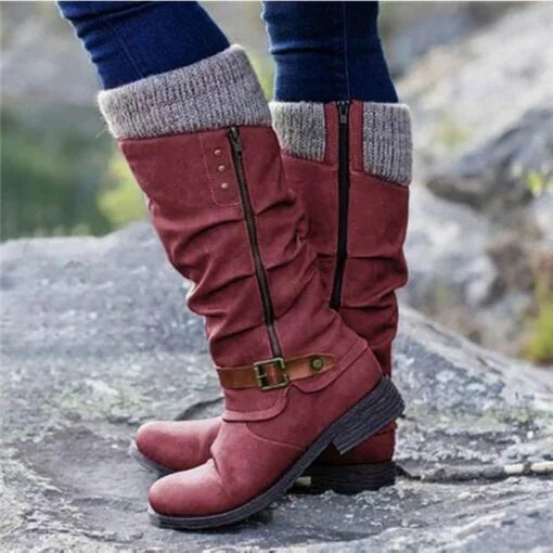 Women's orthopedic side-zip ankle boots