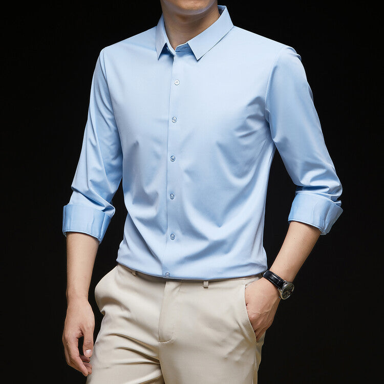 Men's Shirt | Slim-Fit Long-Sleeve Button Shirt