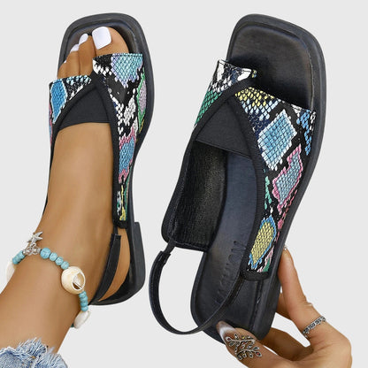 Women's Sandals | Square-Toe Slip-On Flat Sandals