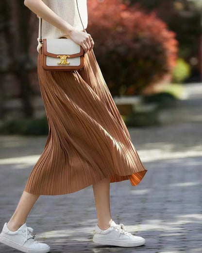 Women's Skirt | Pleated Midi Skirt