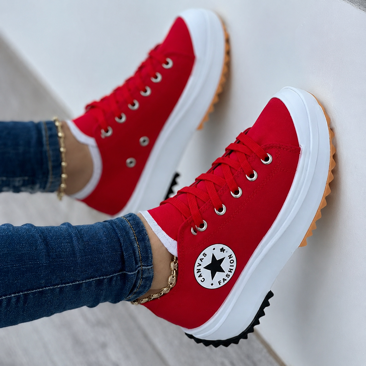 Sneakers | Orthopedic Platform Lace-Up Sneakers