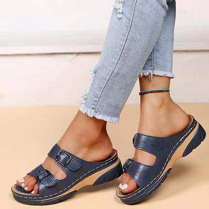 Women's Sandals | Buckle-Strap Comfort Mule Sandals