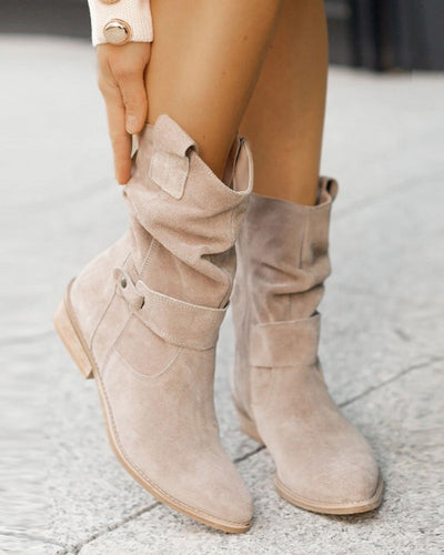 Ankle Boots | Orthopedic Suede Low-Heel Boots