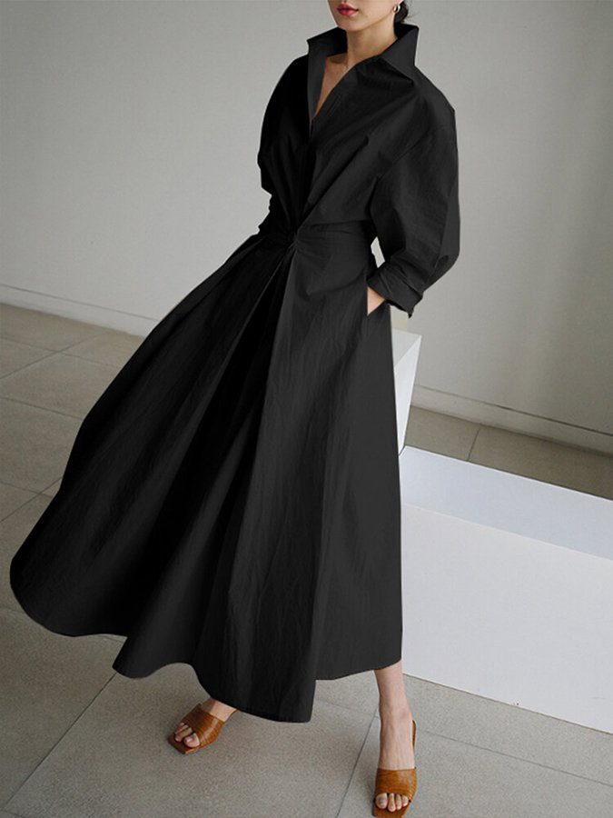Long Dress | Elegant Flowing Linen Maxi Dress