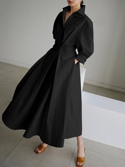 Long Dress | Elegant Flowing Linen Maxi Dress