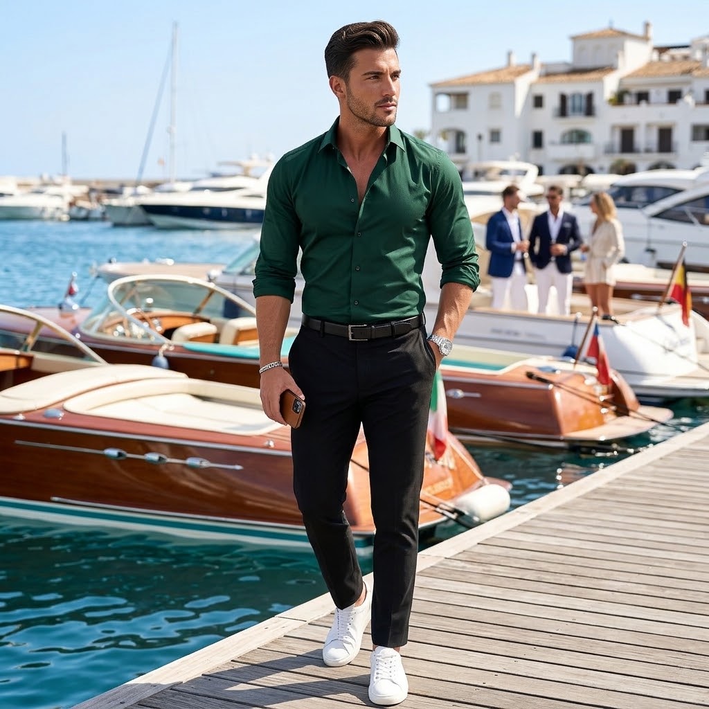Shirt | Slim-Fit Long-Sleeve Button-Up Shirt