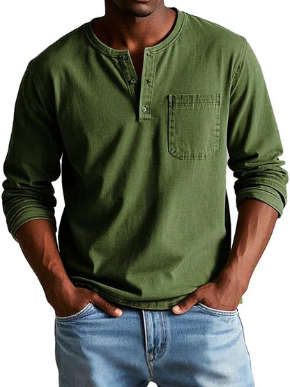 Henley Shirt | Long-Sleeve Casual Henley