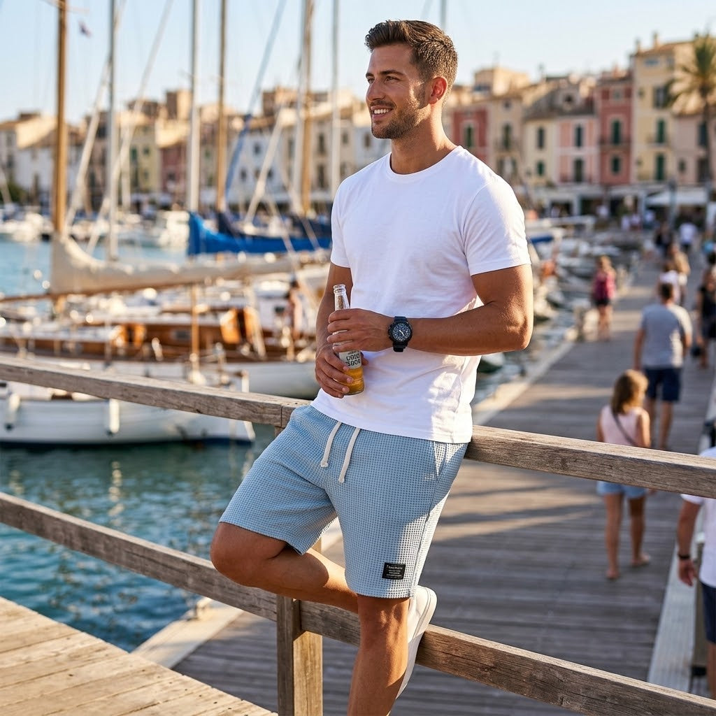 Shorts | Waffle-Knit Casual Summer Shorts