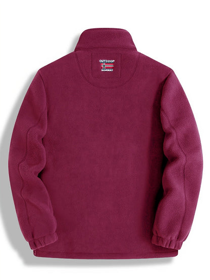 Warm High-Collar Outdoor Fleece Jacket