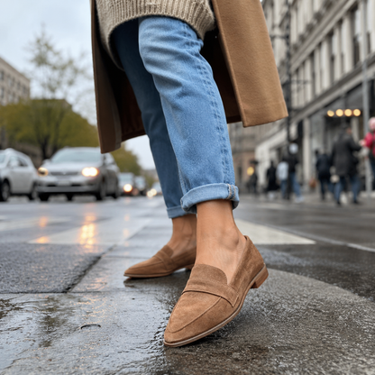 Orthopedic Suede Loafers | Cushioned Soft Slip-On Loafers