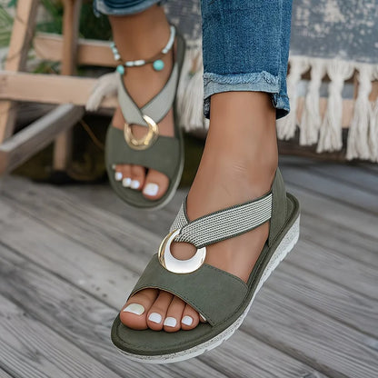 Orthopedic Sandals | Flat Buckle Comfort Sandals