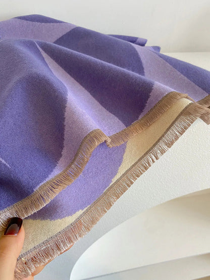 Reversible Cashmere Scarf | Soft Warm Wrap