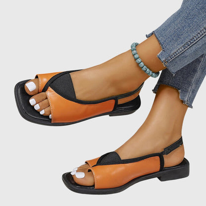 Women's Sandals | Square-Toe Slip-On Flat Sandals