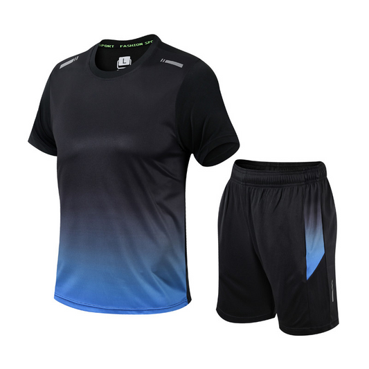 Men's quick-dry t-shirt and shorts activewear set