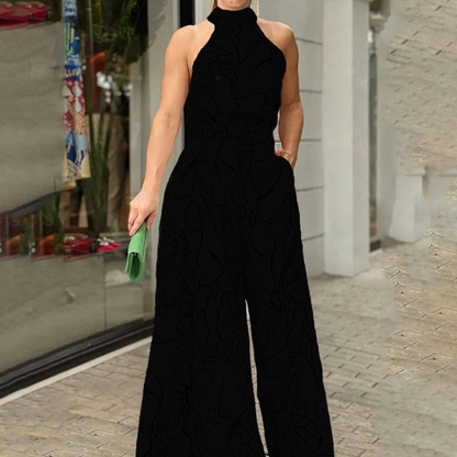 Women's Jumpsuit | Sleeveless Linen Jumpsuit with Belt