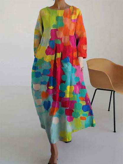 Floral Dress | Cotton A-Line Summer Dress