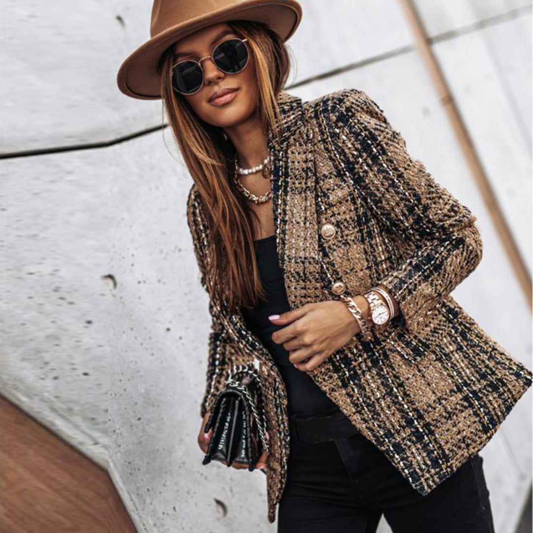 Women's linen elegant classic blazer