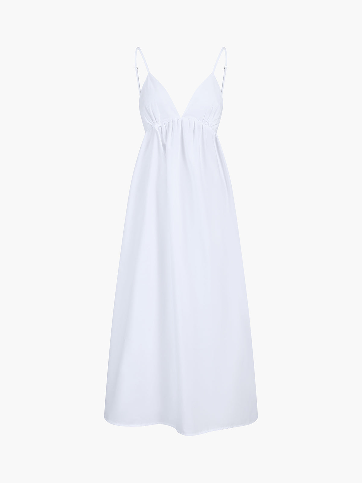 Women's Dress | Open-Back Cotton Midi Dress