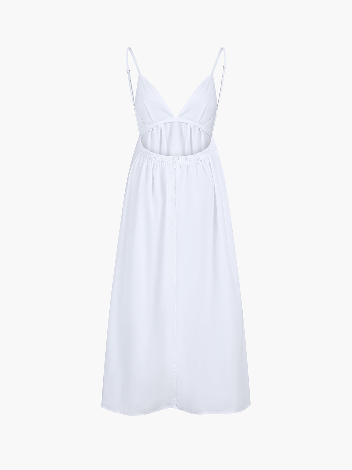 Women's Dress | Open-Back Cotton Midi Dress