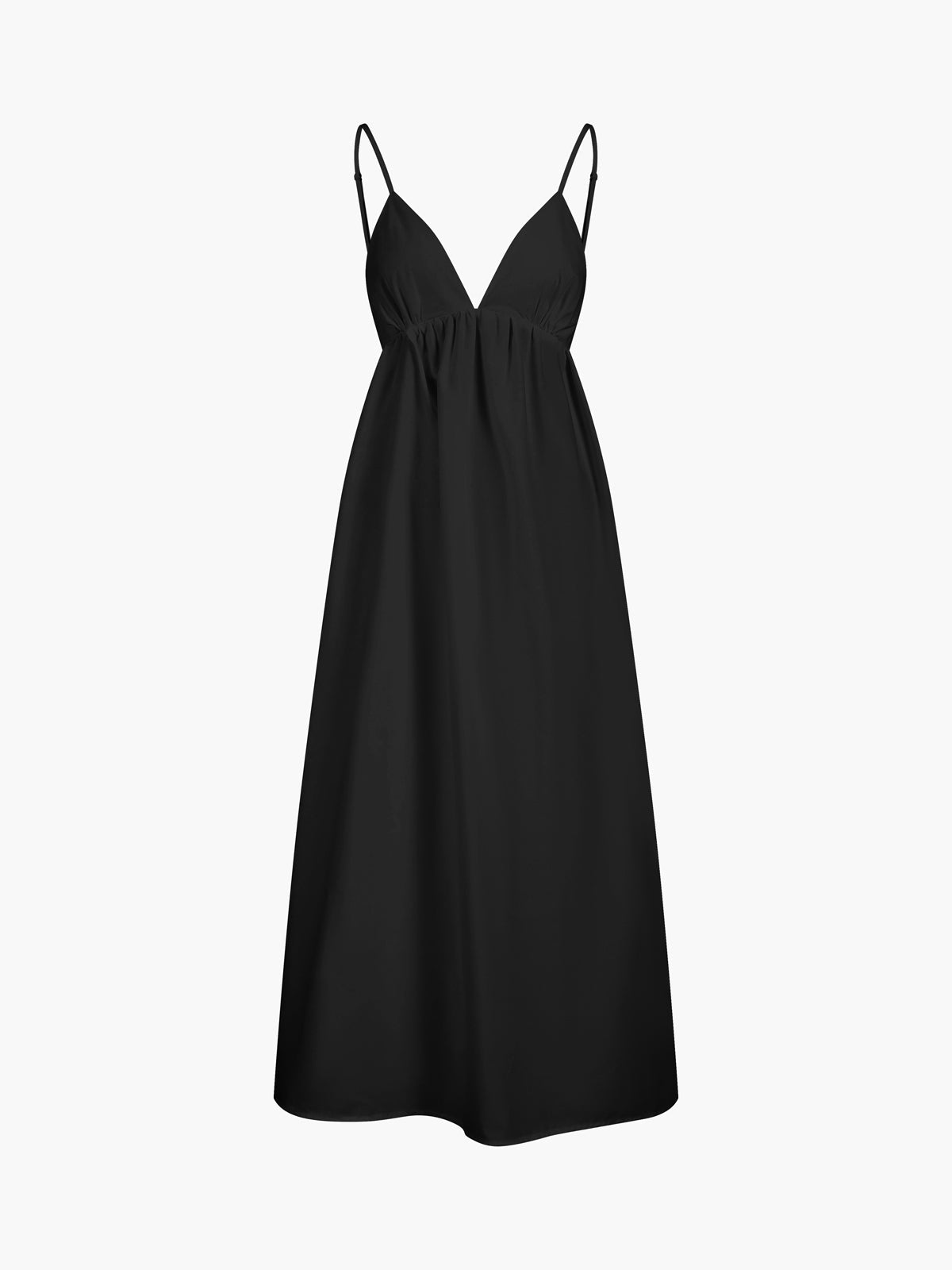 Women's Dress | Open-Back Cotton Midi Dress
