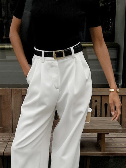 Women's Wide-Leg Trousers | Flowy High-Waist Pants