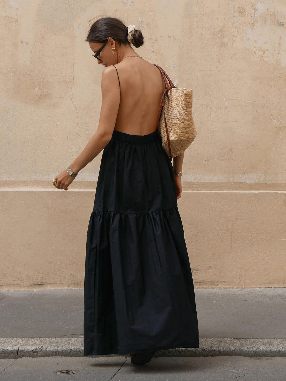 Women's Dress | Backless Sleeveless Maxi Dress