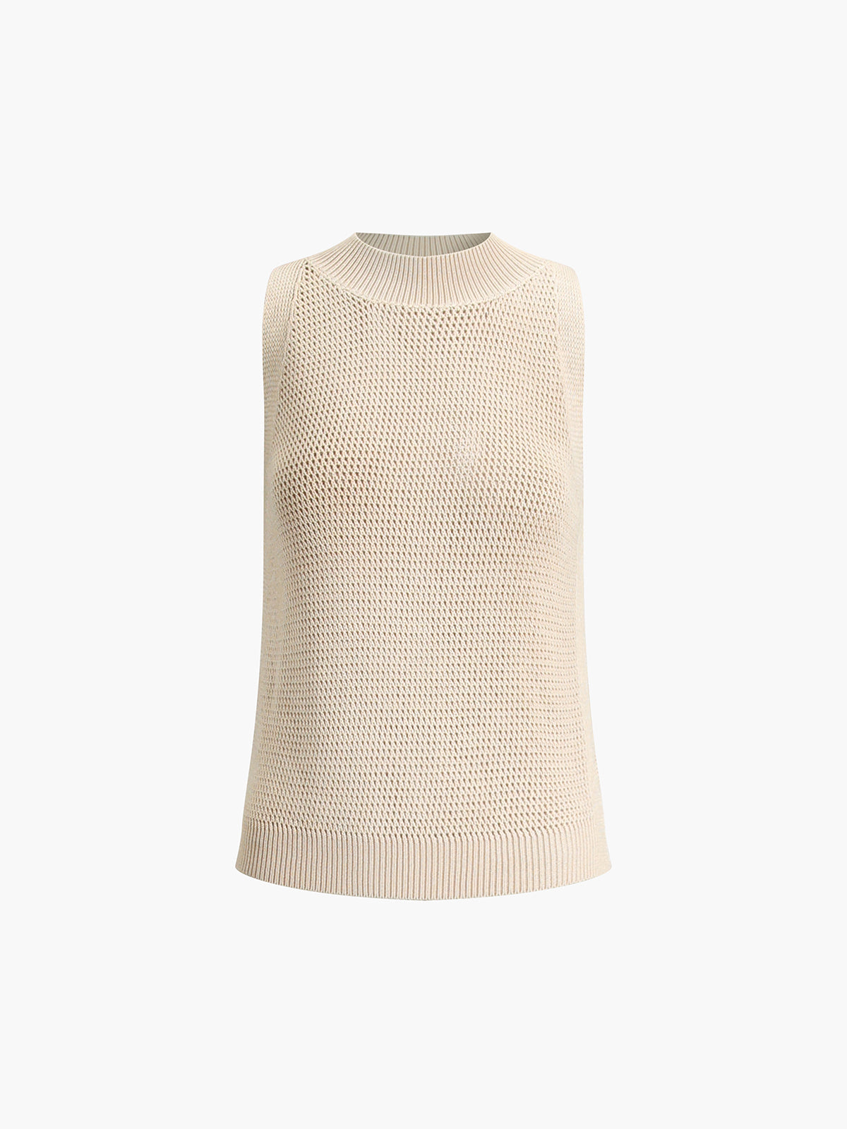 Women's Tank Top | Knit Cut-Out Sleeveless Top