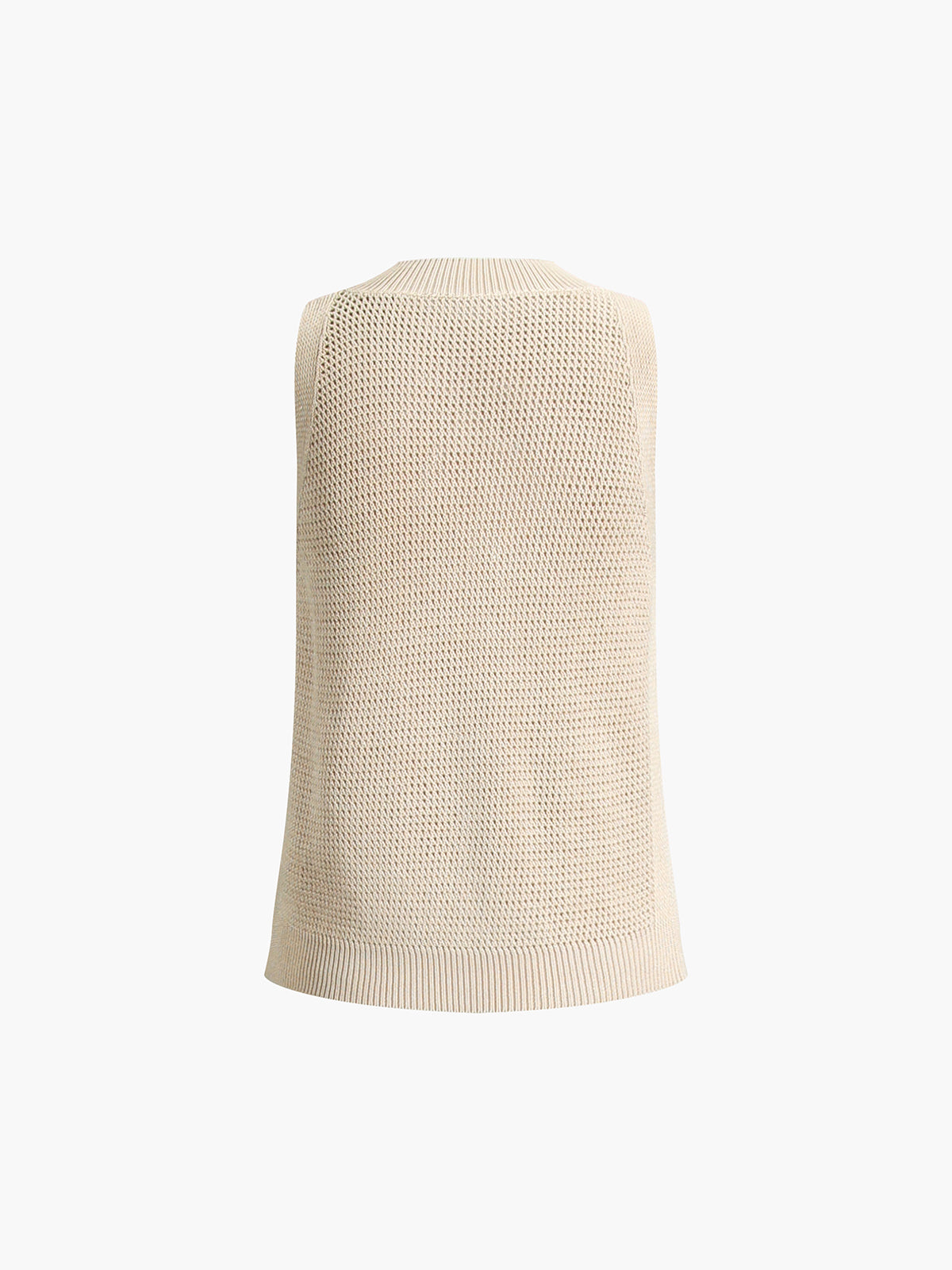 Women's Tank Top | Knit Cut-Out Sleeveless Top