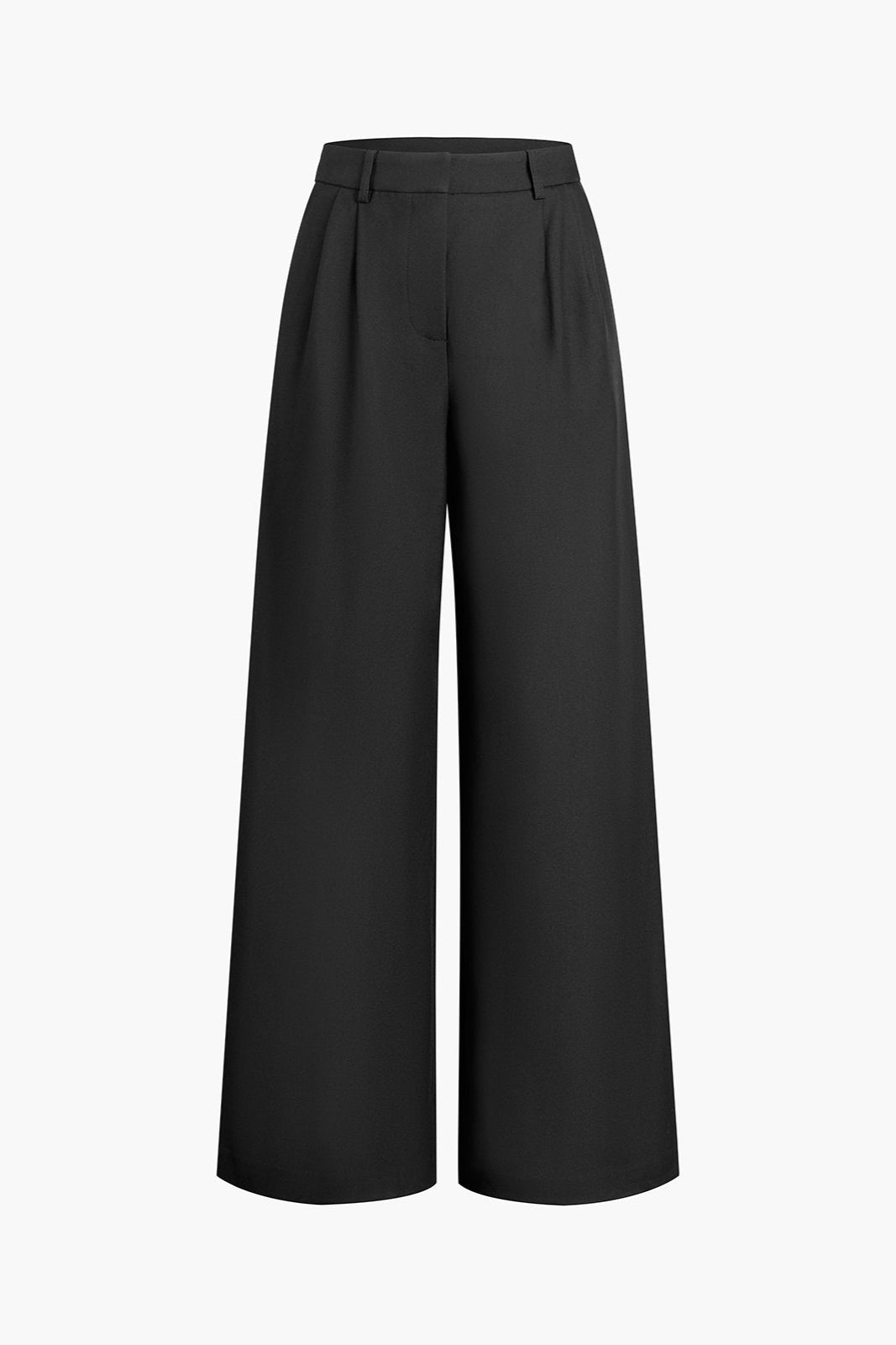 Linen Wide Leg Trousers | High Waist Tailored Pants