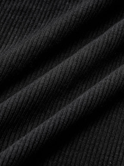 Women's Top | Ribbed Long-Sleeve Piping Top