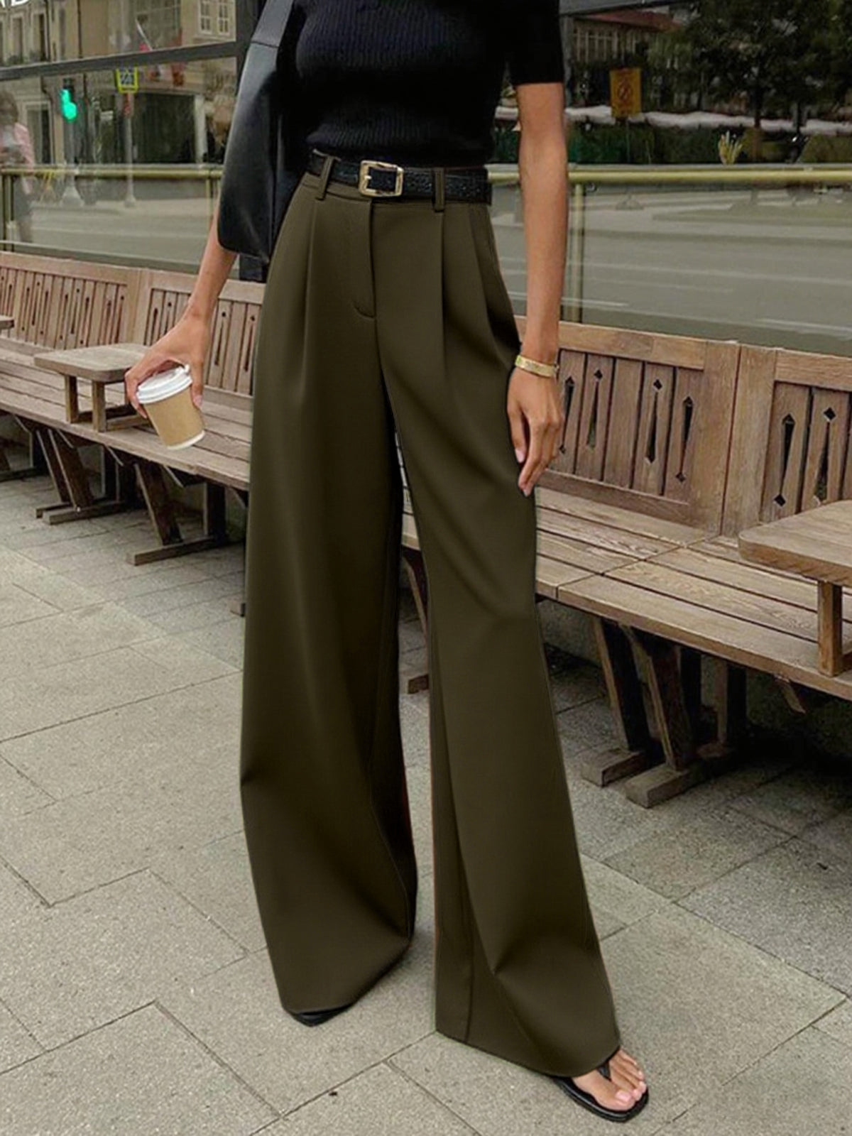 Women's Wide-Leg Trousers | Flowy High-Waist Pants