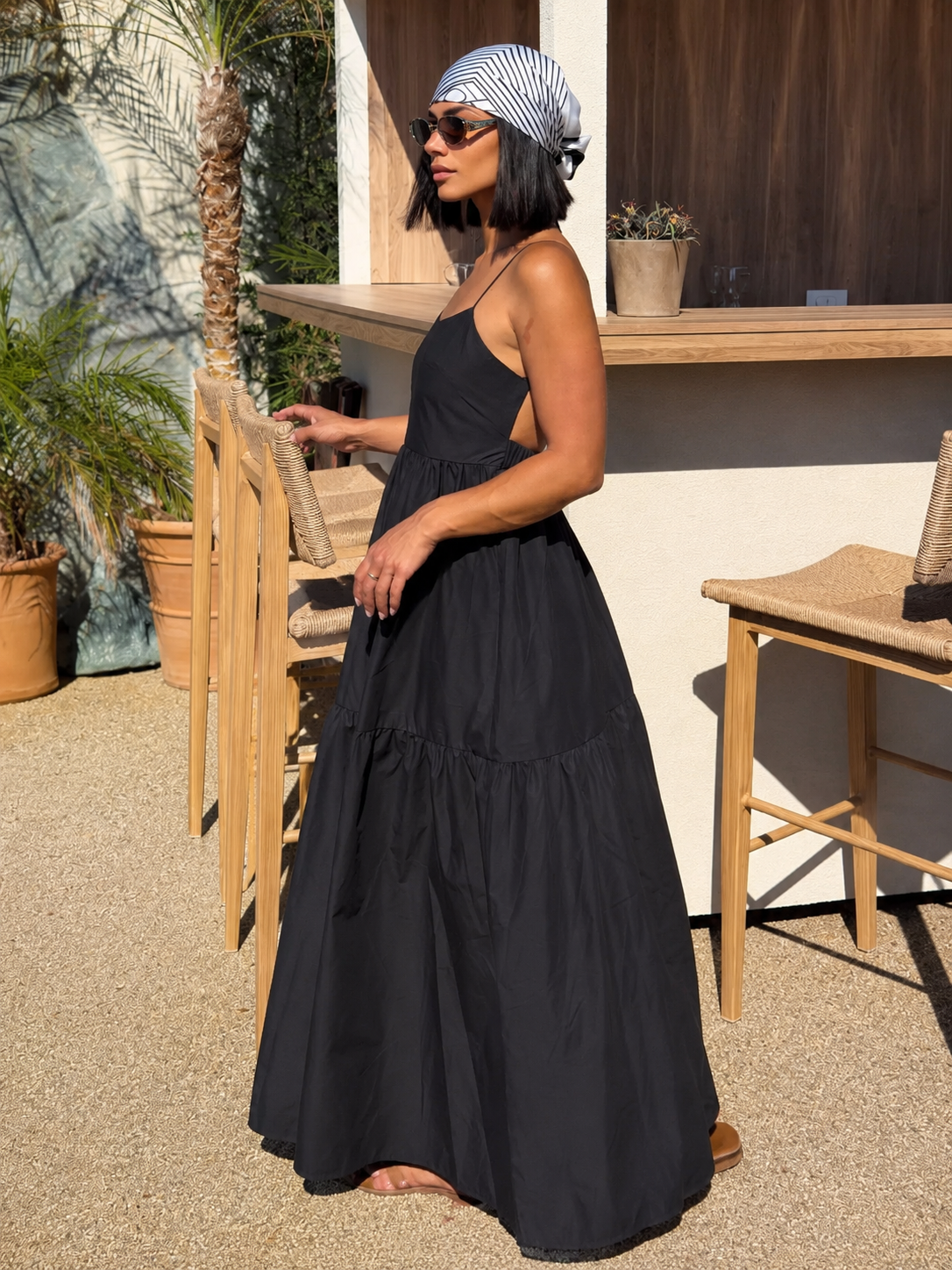 Women's Dress | Backless Sleeveless Maxi Dress