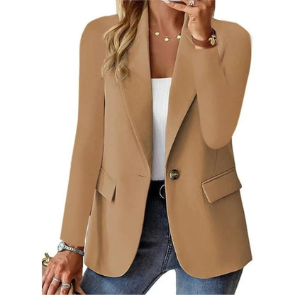 Linen Blazer Jacket | Relaxed Open Front Blazer