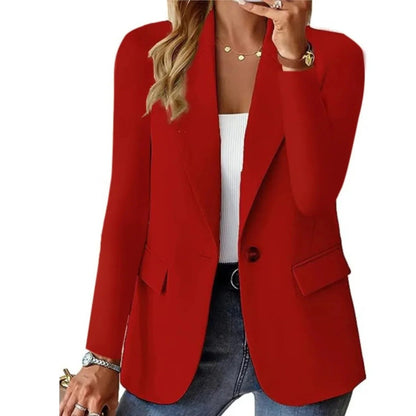 Linen Blazer Jacket | Relaxed Open Front Blazer