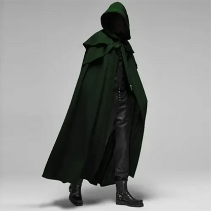 Men's Coat | Long Hooded Cloak Coat